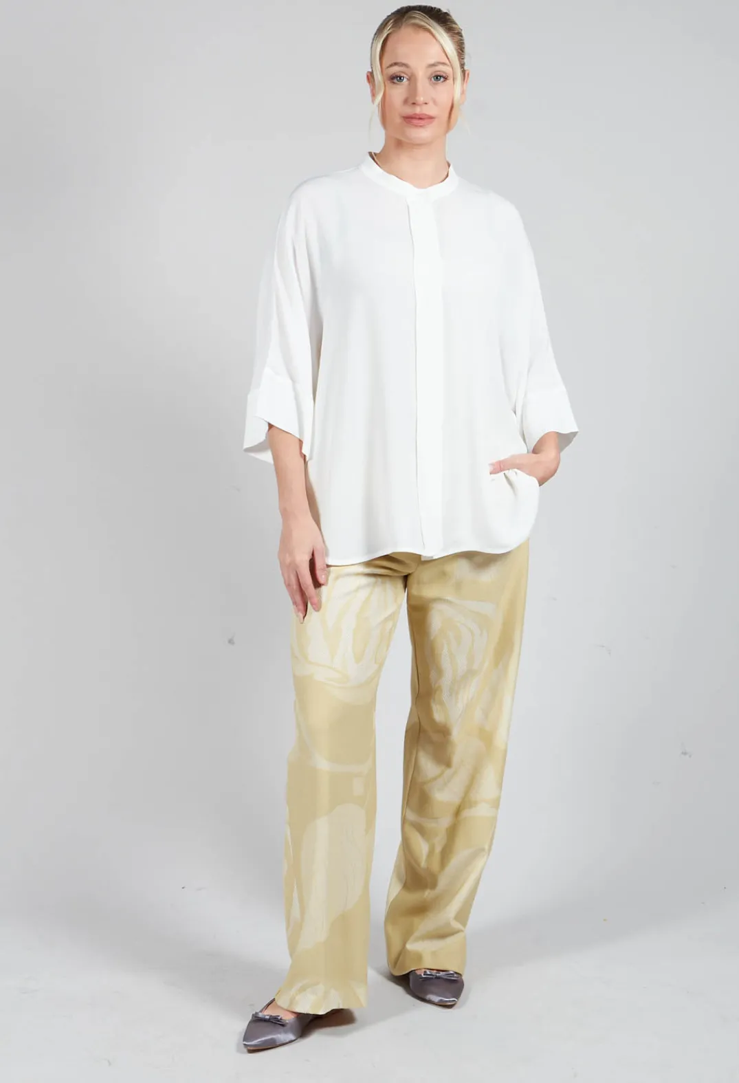 Beatrice B Shirts & Blouses^Longline Shirt in White
