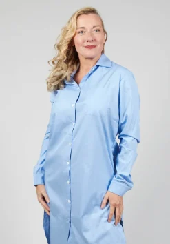 Marc Point Shirts & Blouses^Longline Stripe Shirt in Blue