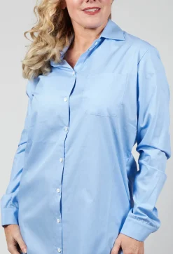 Marc Point Shirts & Blouses^Longline Stripe Shirt in Blue