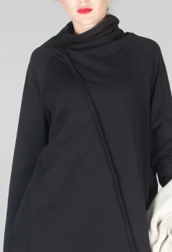 Moyuru Jumpers^Longline Structred Top in Black
