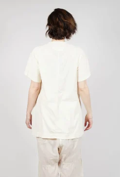 Rundholz Dip Tops^Longline T-Shirt with Front Patch Pockets in Greige