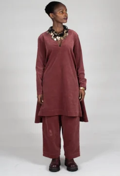 Amici Tops^Longline Tunic in Intense Rust