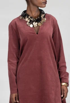 Amici Tops^Longline Tunic in Intense Rust