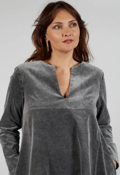 Amici Tops^Longline Tunic in Pewter