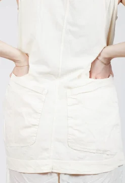 Rundholz Dip Tops^Longline Vest Top with Back Patch Pockets in Greige