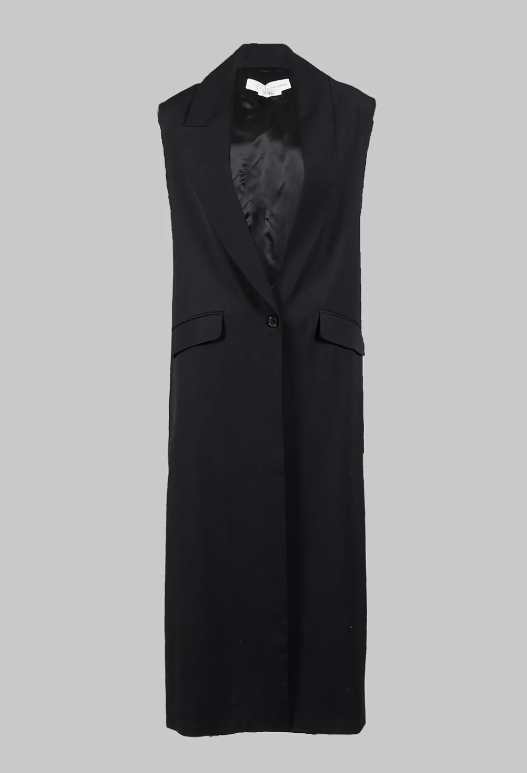 Isabel Benenato Jackets^Longline Waistcoat in Black
