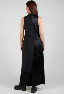 Mei Meij Jackets^Longline Waistcoat in Nero
