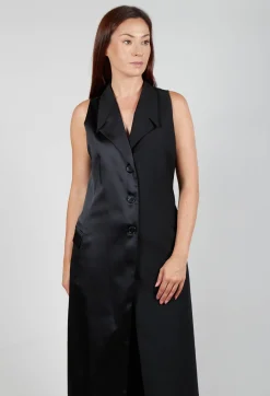 Mei Meij Jackets^Longline Waistcoat in Nero