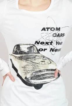 Rundholz Mainline Tops^Longsleeve Top in Starwhite Print