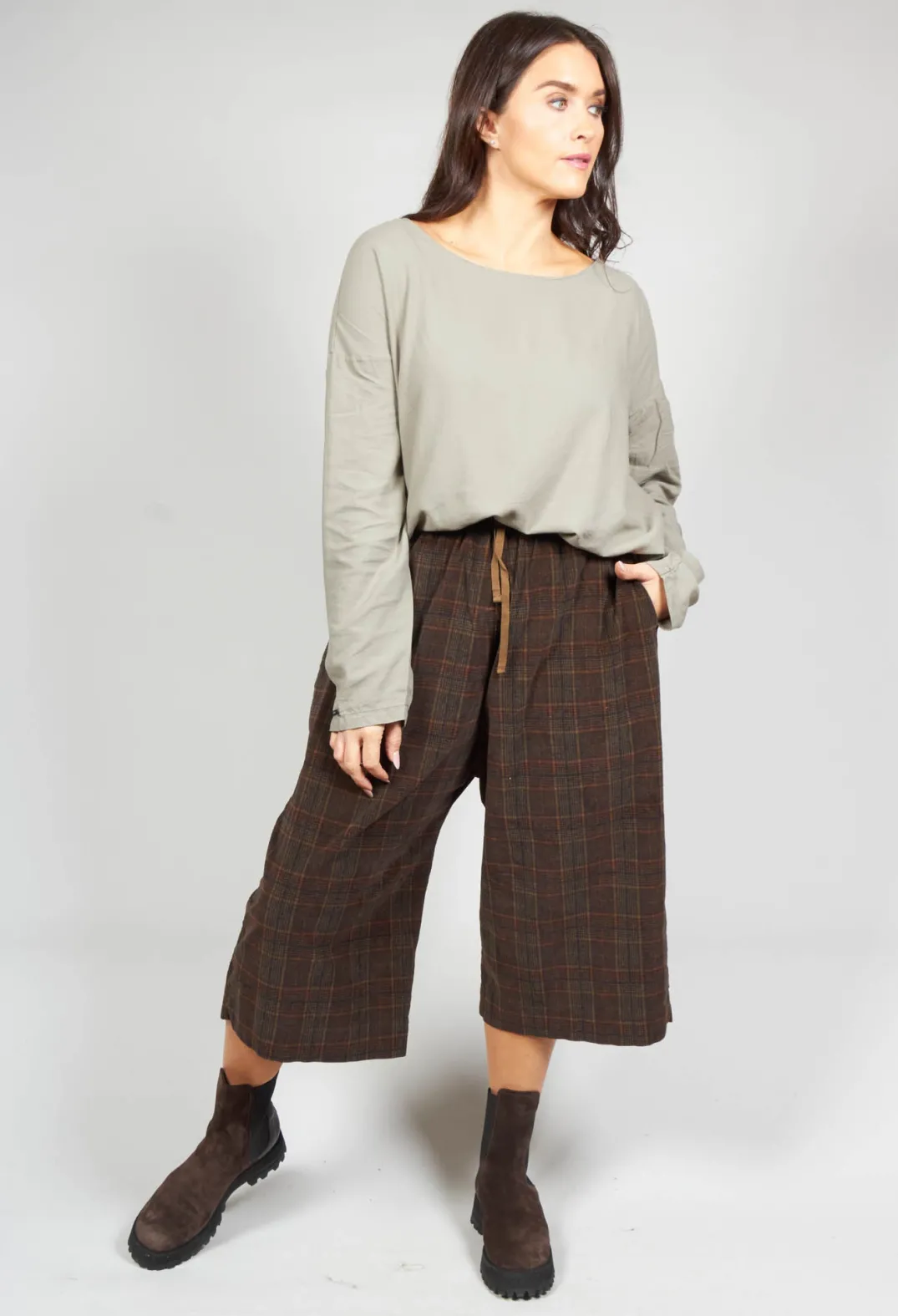 ALBUM DI FAMIGLIA T-shirts^Loose Fit T-Shirt in Marron Glace