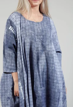 Rundholz Black Label Dresses^Loose Fit Tulip Hem Dress in Placed Azur Print