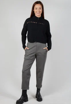 Sarah Pacini Knitwear|Cardigans^Loose Knit Pattern Cardigan in Black