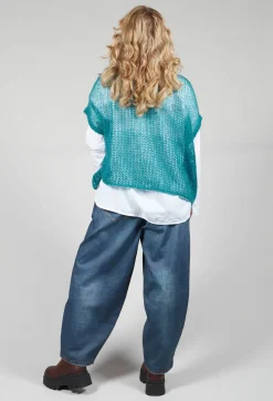Mes Soeurs u0026 Moi Jumpers^Loose Knit Vest in Lotus