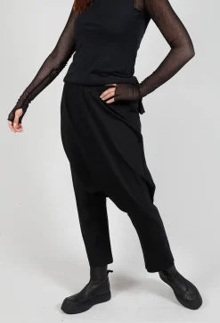 Pal Offner Trousers^Loose Pull On Trouser in Black