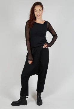 Pal Offner Trousers^Loose Pull On Trouser in Black