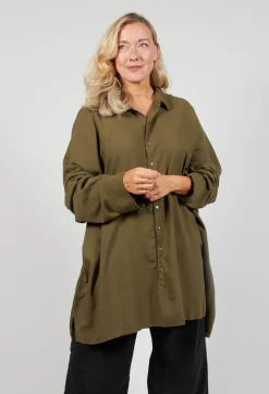 Album Di Famiglia Shirts & Blouses^Loose Shirt TVC in Olive