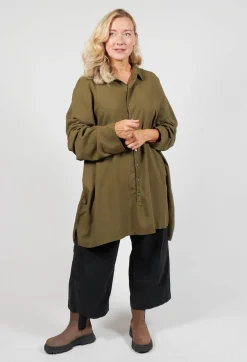 Album Di Famiglia Shirts & Blouses^Loose Shirt TVC in Olive