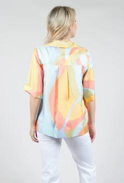Beatrice B Shirts & Blouses^Loose Silk Blouse in Shades Print