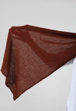 Pal Offner Scarves^Loose Winter Knit Scarf in Cinnamon