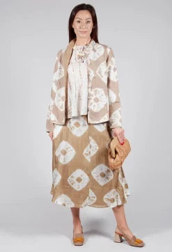 Bianco Levrin Skirts^Lotus Skirt in Beige and Cream