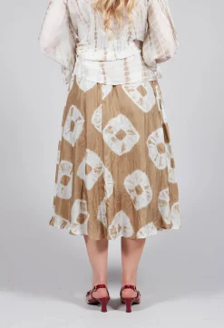 Bianco Levrin Skirts^Lotus Skirt in Beige and Cream