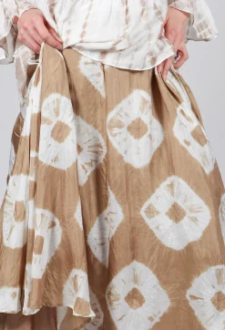 Bianco Levrin Skirts^Lotus Skirt in Beige and Cream