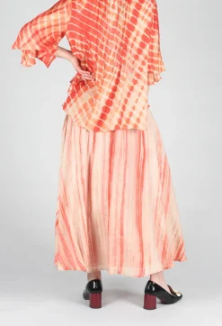 Bianco Levrin Skirts^Lotus Skirt in Coral and Beige