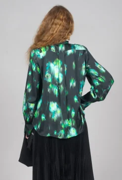 Beatrice B Shirts & Blouses^Louise Shirt in Green and Black Print