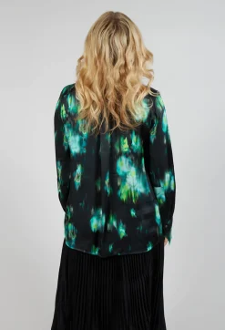 Beatrice B Shirts & Blouses^Louise Shirt in Green and Black Print