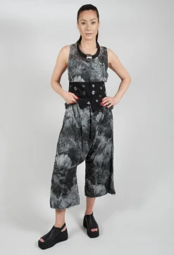 Pal Offner Trousers^Low Crotch Pull on Trousers in Steppe Black