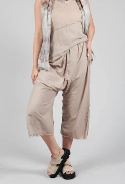Pal Offner Trousers^Low Crotch Pull on Trousers in Greige