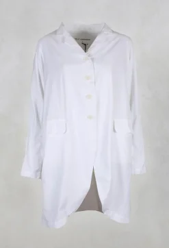 NELLY JOHANSSON Jackets^Lucie Jacket with Spilt at Front and Back in White