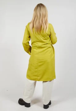 Blueberry Dresses^Lyocell Cowl Neck Dress in Acid Green