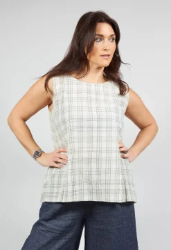 Mama B Shirts & Blouses^Macro G Sleeveless Top in Quadro Nero