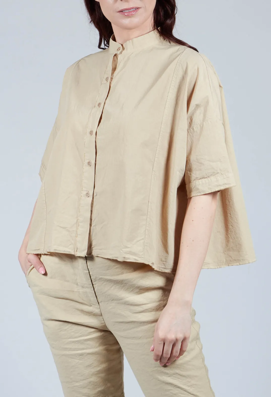 Aequamente Shirts & Blouses^Mandarin Collar Blouse in Juta