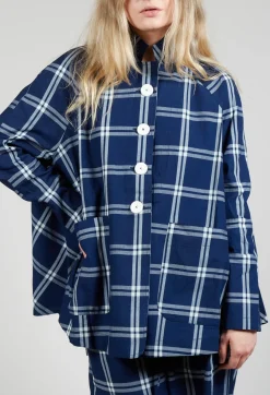 Amici Jackets^Mandarin Collar Jacket in Indigo