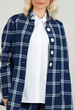 Amici Jackets^Mandarin Collar Jacket in Indigo