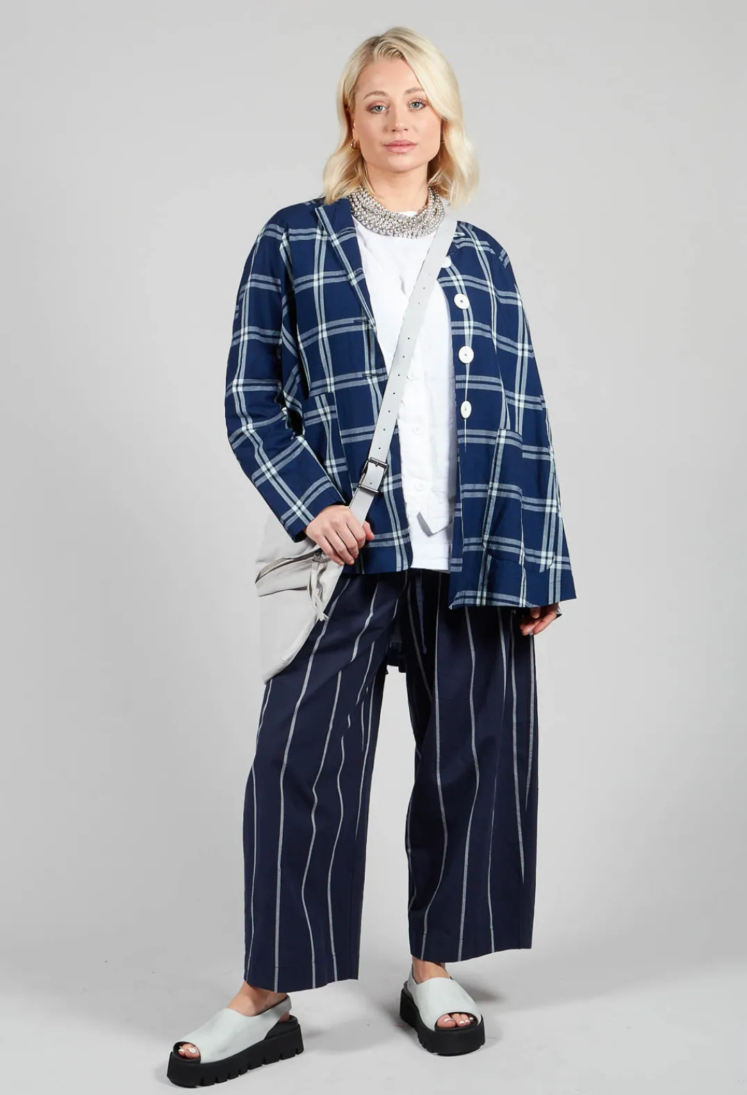 Amici Jackets^Mandarin Collar Jacket in Indigo