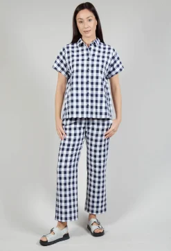 Mes Soeurs u0026 Moi Shirts & Blouses^Mandarin Shirt in Azur Big Check