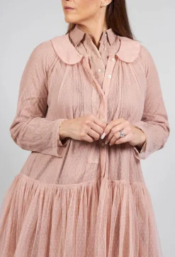 Les Ours Jackets^Marie Mesh Peplum Jacket in Rose