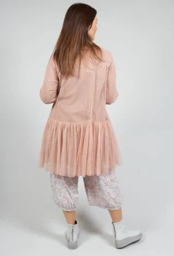 Les Ours Jackets^Marie Mesh Peplum Jacket in Rose