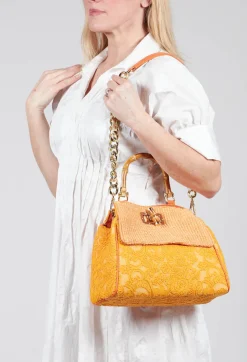 Via Mailbag Bags^Marion Lace Bag in Orange
