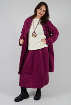 Hannoh Wessel Coats^Marta Coat in Mulberry Stripe