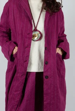 Hannoh Wessel Coats^Marta Coat in Mulberry Stripe