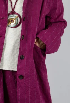 Hannoh Wessel Coats^Marta Coat in Mulberry Stripe