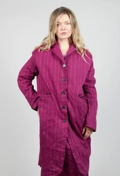 Hannoh Wessel Coats^Marta Coat in Mulberry Stripe
