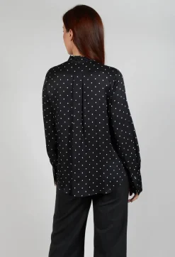 Beatrice B Shirts & Blouses^Mary Blouse in Black Polkadot