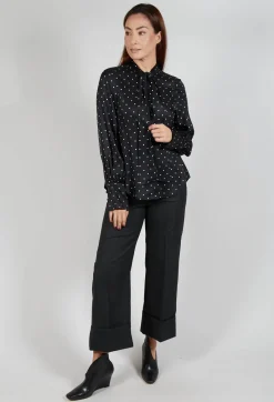 Beatrice B Shirts & Blouses^Mary Blouse in Black Polkadot