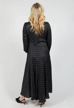 Beatrice B Dresses^Mary Dress in Black Polkadot