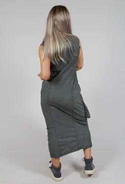 Rundholz Dip Dresses^Maxi Length Dress with Statement Pockets in Pencil Cloud